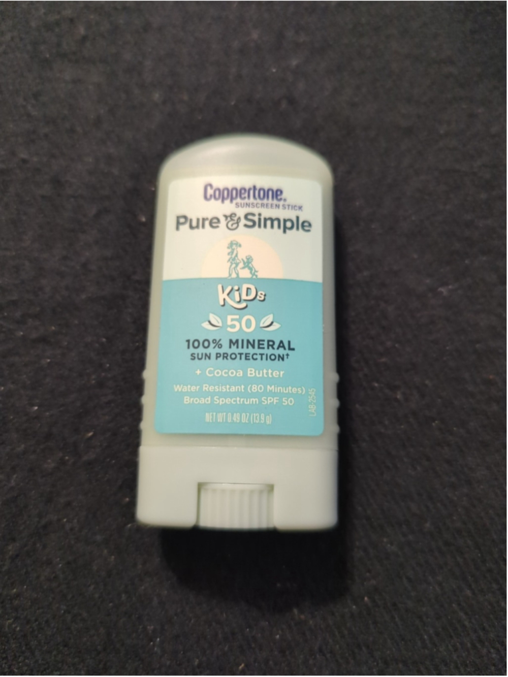 Coppertone Pure & Simple Kids Sunscreen SPF50 Stick 0.40 oz 100% Mineral New